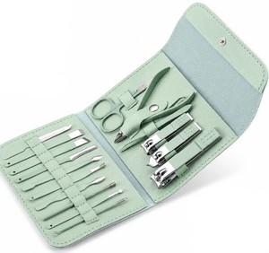 Kit de coupe-ongles professionnel en acier inoxydable 16 pièces, ensemble de manucure et pédicure avec étui, ciseaux de toilettage complets, utilisation DIY pour adolescents - Product Image 1