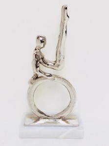 Jaffs Exports Modern Silver Aluminium <b>Figurative</b> Sculpture Handmade Artistic Tabletop Decor Eco-Friendly Durable 3-Piece Set - Product Image 4