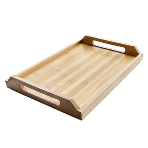 Premium Bamboo Food Tray Durable Serving for Home Office Restaurant Hotel Use - Product Image 1