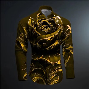 T-shirt Homme Décontracté à Boutons, Coupe Slim, pour Activités de Plein Air, avec Motif Masque Rose, Doux et Confortable, HD 2026, Sublimation par Transfert Tendance - Product Image 4