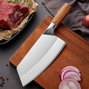 Custom Handmade Modern 7in Ambidextrous Cleaver <b>Knife</b> Stainless Steel Wooden Handle Leather Sheath Dishwasher Safe Extra <b>Sharp</b> - Product Image 1
