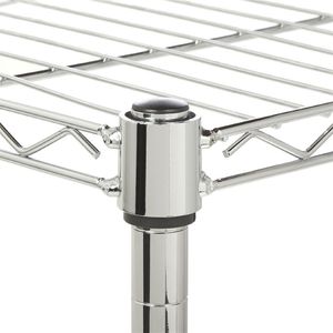 Scaffale in Ferro Cromato a 4 Ripiani 120*90*35, Mensole e Unità di Stoccaggio Argento di YF - Product Image 4