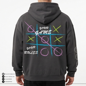 Sweat-shirt à capuche personnalisé Mawra pour homme, en coton noir, molletonné, décontracté, coupe classique, pour l'automne, unisexe - Product Image 2