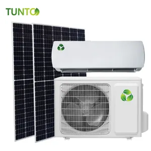 Solar AC DC hybrid on grid split air conditioners 12000BTU 18000BTU 24000BTU 36000BTU with solar panels