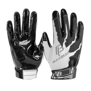 Gants de football américain professionnels pour hommes en cuir imperméables antidérapants haute performance avec grip flexible et respirant à enfiler - Product Image 5