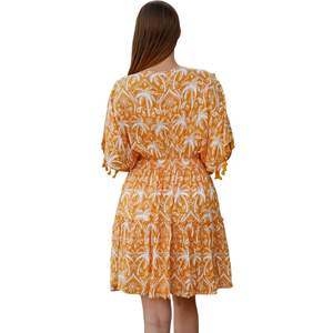 Vestido Mini Estampado con Cuello en V para Mujer, Ropa de Moda - Product Image 3