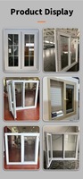 Ventana Abatible Horizontal Moderna de PVC con Protección Contra Huracanes 2026, con Persiana Enrollable y Doble Vidrio para Taller