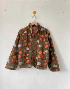 Ethnic <b>Brown</b> Velvet Embroidered Suzani <b>Jacket</b> Floral Pattern Full Sleeve Stand Collar Handmade Bohemian Autumn <b>Women</b> Outerwear - Product Image 1