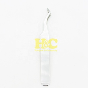 Juego de Pinzas para Extensión de Pestañas de Acero Inoxidable con Punta Lisa Plateada, Pinzas Duraderas para Pestañas de Visón, Pinzas Pequeñas - Product Image 1
