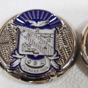 Custom metal <b>buttons</b> engraved greek letter style fraternity design durable alloy <b>buttons</b> for blazer uniform accessories - Product Image 3