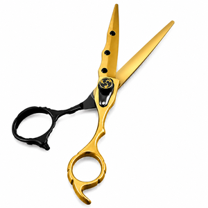 Ciseaux à effiler professionnels pour droitiers avec peigne, manche rouge et noir, lame en acier inoxydable, pour salon de coiffure - Product Image 5