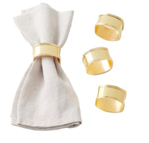 Anillos de Servilleta de Latón Dorado de la Mejor Calidad para Eventos, Hoteles, Bodas, Porta Servilletas Metálicos Modernos para el Hogar, Accesorios de Comedor - Product Image 1