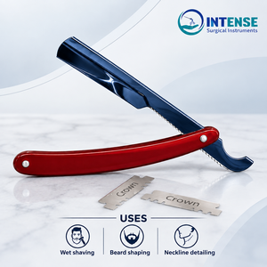 มีดโกนหนวดตรงแบบมืออาชีพ สแตนเลสสตีล สำหรับโกนหนวดและตกแต่งทรงเครา - Product Image 1