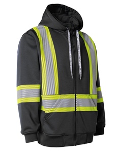 Sudadera de Seguridad de Alta Visibilidad con Cremallera, Reflectante, Certificada CE, de Poliéster Antidesgarro, para Trabajo y Construcción - Product Image 5