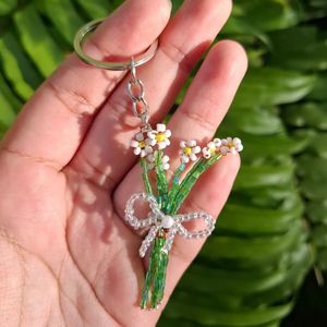 Personalized Style Handmade Embroidery Beaded Keychain Floral Beadwork Decorative <b>Key</b> <b>Ring</b> for <b>Bags</b> Purses Wallets and <b>Keys</b> - Product Image 1
