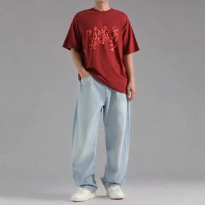 Jeans de Mezclilla Azules Retro de Pierna Recta para Hombre, Tallas Grandes, Cintura Media, Lavado Suave, con Tela de Alta Calidad para Personalización y Venta al Por Mayor - Product Image 5