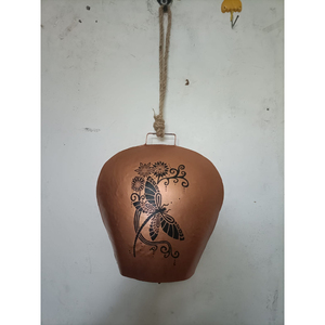 Metal Christmas <b>Cow</b> <b>Bells</b> Vintage Gold Iron Hanging Harmony <b>Bell</b> With Jute Rope Tree of Life Design For Holiday Home Decoration - Product Image 4