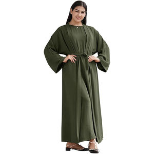 Elegante Abaya Hijab Musulmana para Mujer, Talla Grande, Informal, Moderna, Transpirable, Larga hasta el Suelo, para Uso Diario y Ocasiones Especiales - Product Image 6