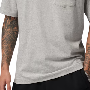 Camiseta de Algodón Gris para Hombre, Cuello Redondo, Manga Corta, Corte Regular, Suave y Cómoda, Básica para Uso Diario, Venta al Por Mayor Premium - Product Image 6