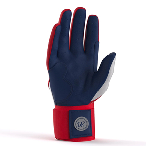 Red Ambidextrous Leather Baseball Batting Gloves with Wrist Support and Quick-Dry for Training - Product Image 5