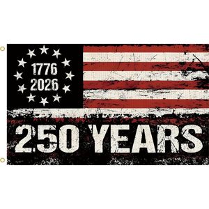 Drapeau du 250e anniversaire des États-Unis 3x5 pieds, motif patriotique, bannière murale pour le 250e anniversaire de l'Amérique, 1776-2026 - Product Image 1