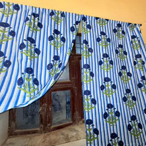 Rideau de fenêtre en coton floral avec motif de draperie champêtre imprimé pour les intérieurs inspirés des cafés et la décoration d'une maison chaleureuse - Product Image 6