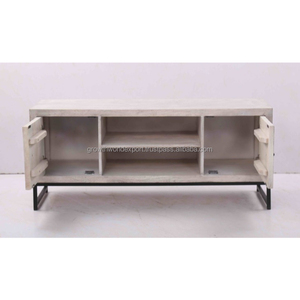 2025 mejor almacenamiento de madera maciza Natural soporte de tablero lateral estilo de diseño Industrial para el hogar sala de estar Hotel/apartamento precio de fábrica - Product Image 4