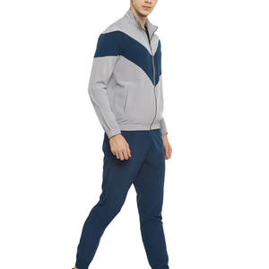 Ensemble de survêtement deux pièces pour homme, imprimé, uni, look et confort athlétiques, coupe standard, polyester, pour la gym et le streetwear - Product Image 3