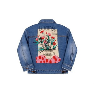 Blousons en jean pour femme hiver, manches longues, design imprimé unique, grande quantité de vêtements délavés - Product Image 3