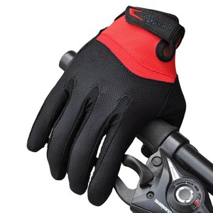 <b>Black</b> Red Motorbike <b>Gloves</b> Wrist-Length Breathable Sporty Style Cycling PU Material Polyester Lining Spring Autumn Use Moto <b>men</b>. - Product Image 6