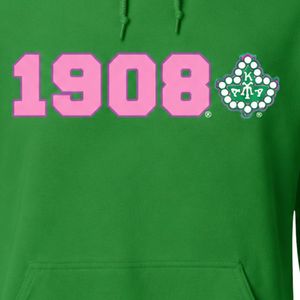 Sweat à capuche en polaire rose avec motif graphique AKA Forest Green 1908 Ivy, unisexe, vêtements de sororité grecque, OEM ODM - Product Image 6