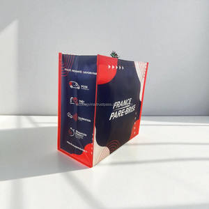 Bolsa de compras no tejida con logotipo personalizado con laminado mate, asas fuertes, cierre de hombro para promociones de comestibles de supermercado - Product Image 3