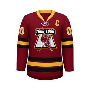 Nueva Camiseta de Hockey sobre Hielo Personalizada para Hombre 2026, Ropa Deportiva Duradera de Secado Rápido con Nombre del Equipo, Venta al Por Mayor, Impresión por Sublimación Cosida - Product Image 4