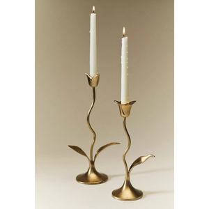 <b>Brass</b> <b>Candlestick</b> Holder Set Of 2 Taper Candle Holders For Home Wedding Christmas Tabletop Lighting Decoration - Product Image 5