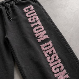 Ensemble de survêtement oversize pour femme, avec logo personnalisé, taille élastique et cordon de serrage, en molleton double face brossé, fabrication sur mesure - Product Image 6
