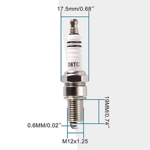 Bujía de Competición de Triple Electrodo A7TC D8TC para Motocicletas GY6 CG 50 70 110 125 150CC, <span class=keywords><strong>ATV</strong></span>, Scooter, Moto de Cross, Go Kart - Product Image 3
