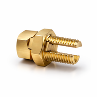 Conector de Perno Dividido de Latón de Alta Conductividad, Macho de Línea de Latón Mecanizado por CNC OEM, Abrazadera de Fabricante, Conector de Perno Dividido de Latón OEM