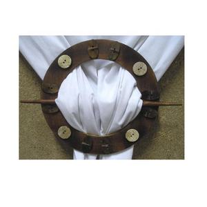 High Quality Wooden <b>Curtain</b> Holder With Mosaic of Horn <b>Curtain</b> Holder Indian Wooden Crafts for Home Decoration - Product Image 3