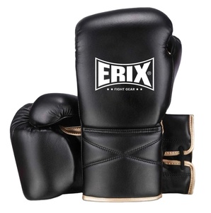 Gants de boxe en cuir personnalisés de haute qualité avec évacuation de l'humidité et fermeture auto-agrippante pour l'entraînement de MMA, Muay Thai et Kick Boxing - Product Image 1