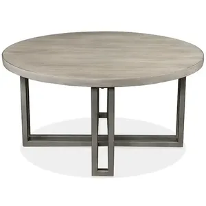 Table basse et table gigogne créatives en bois finition gris pour salon, maison moderne et restaurant, avec structure en métal - Product Image 1