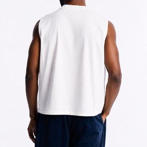 Lightweight Sleeveless Muscle T-<b>shirt</b> Custom Printed Logo Soft 100% Cotton Relaxed Breathable Streetwear Casual Men's <b>shirts</b> OEM - Product Image 5