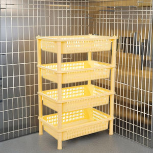 Plastic <b>Storage</b> Trolley 4 Set for Kitchen and Office Use Space Saving <b>Stackable</b> <b>Storage</b> Rack for Home Bathroom and Pantry - Product Image 5