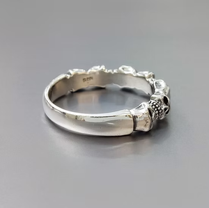 Trendy <b>Skull</b> Pattern Silver 925 <b>Ring</b> For Unisex Fashionable Handmade Jewelry Wear All Religious - Product Image 4