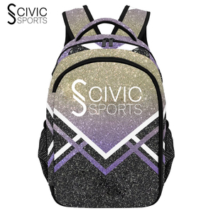 Custom Glitter Laptop Student Travel Top Roll Backpack for <b>Women</b> Kids Glitter Cheer <b>Bag</b> Sports Travel Sparkle Backpack - Product Image 1
