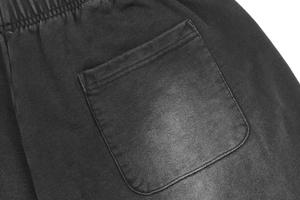 Shorts en coton tricoté de haute qualité pour femmes avec logo personnalisé, effet délavé, tendance et à la mode - Product Image 5
