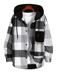 <span class=keywords><strong>Sweat</strong></span>-shirt <span class=keywords><strong>à</strong></span> <span class=keywords><strong>capuche</strong></span> épais pour homme, personnalisé avec logo brodé, <span class=keywords><strong>à</strong></span> manches longues, <span class=keywords><strong>à</strong></span> carreaux, avec fermeture éclair – Collection Automne-Hiver - Product Image 1