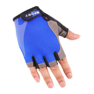 Low MOQ Quick Dry Breathable Half Finger Polyester Lace-<b>Up</b> Closure Outdoor Weightlifting Gloves for Bodybuilding Gym Use - Product Image 5
