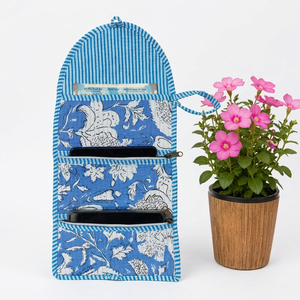 Bolsas de Almacenamiento Acolchadas de Algodón Hechas a Mano, Cartera de Tela con Múltiples Bolsillos Tipo Sobre para Viajes y Baño, Ecológicas y Duraderas - Product Image 1