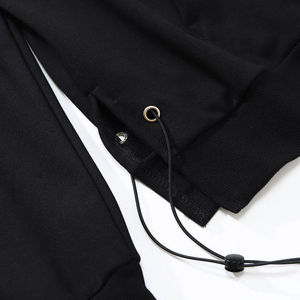 Casual Unisex Oversized Men's Hoodies 100% Cotton <b>Fleece</b> <b>Zipper</b>-Up Winter Custom Clothing with Rhinestone Hoodie - Product Image 5