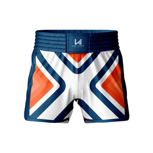 Pantalones Cortos de MMA, Boxeo y Muay Thai Duraderos, Ligeros, Transpirables y Resistentes al Encogimiento, con Logotipo Personalizado en la Parte Delantera y Trasera, Unisex, 100% Poliéster - Product Image 4